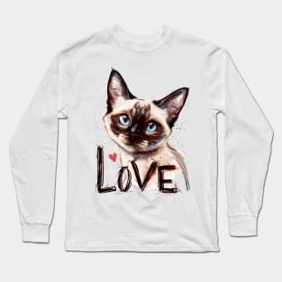 Siamese kitten Long Sleeve T-Shirt